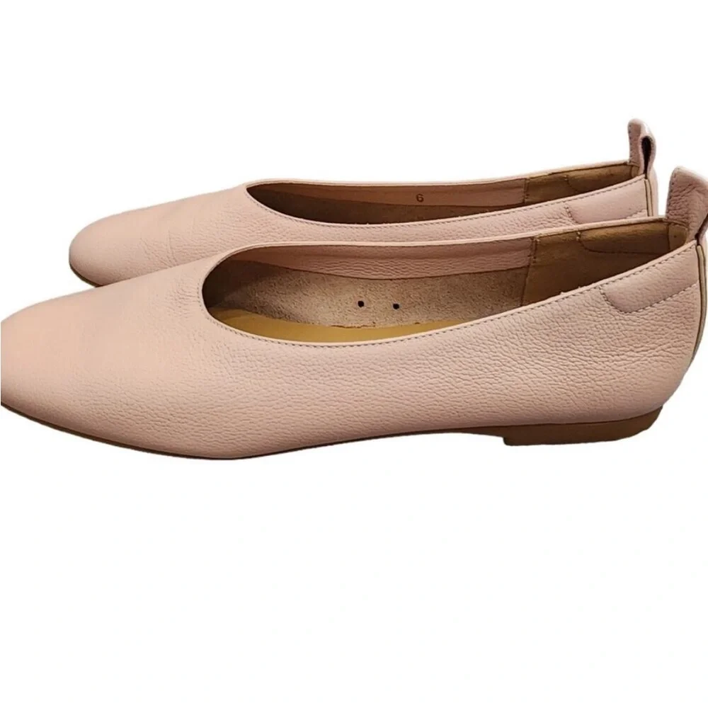 Everlane Blush Pink Pebbled Leather Flats Size 6 - Picture 3 of 8